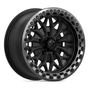 MSA Offroad Wheels MA53 Bolo Utv Beadlock Matte Black with Gloss Gunmetal Ring