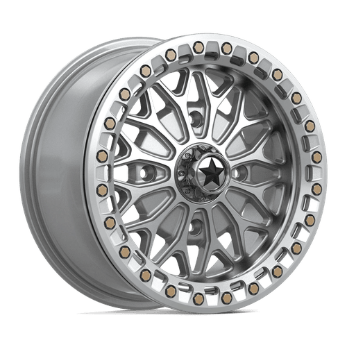 MSA Offroad Wheels MA53 Bolo Utv Beadlock Gloss Silver with Machined Face