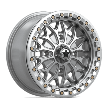 MSA Offroad Wheels MA53 Bolo Utv Beadlock Gloss Silver with Machined Face