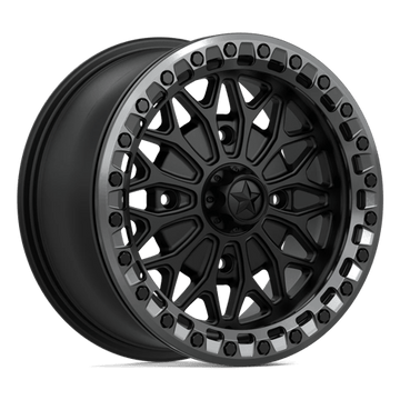 MSA Offroad Wheels MA53 Bolo Utv Beadlock Matte Black with Gloss Gunmetal Ring