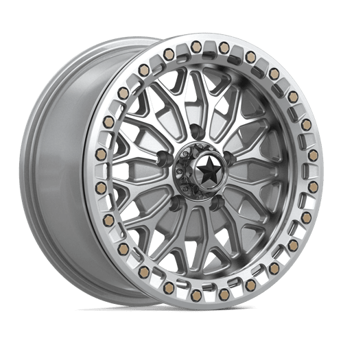 MSA Offroad Wheels MA53 Bolo Utv Beadlock Gloss Silver with Machined Face