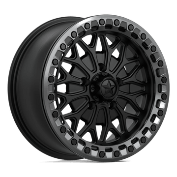 MSA Offroad Wheels MA53 Bolo Utv Beadlock Matte Black with Gloss Gunmetal Ring