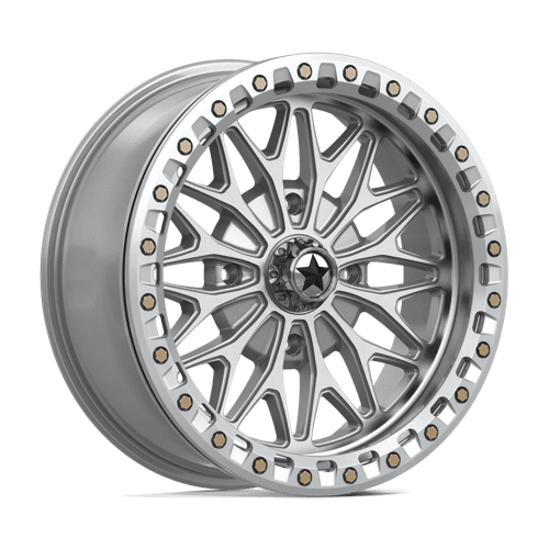 MSA Offroad Wheels MA53 Bolo Utv Beadlock Gloss Silver with Machined Face