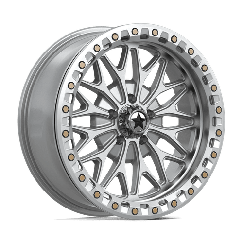 MSA Offroad Wheels MA53 Bolo Utv Beadlock Gloss Silver with Machined Face