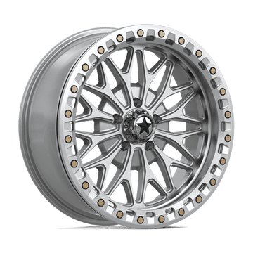 MSA Offroad Wheels MA53 Bolo Utv Beadlock Gloss Silver with Machined Face