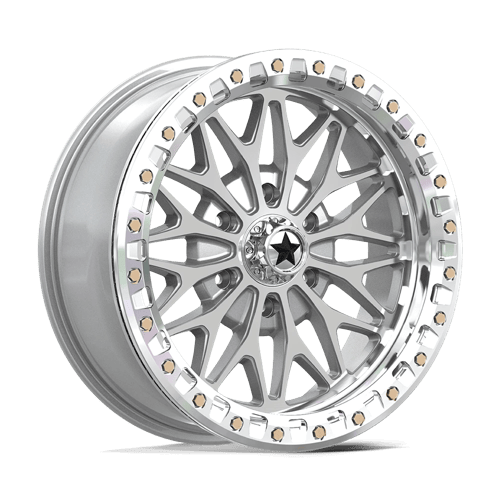 MSA Offroad Wheels MA53 Bolo Utv Beadlock Gloss Silver with Machined Face