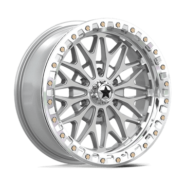 MSA Offroad Wheels MA53 Bolo Utv Beadlock Gloss Silver with Machined Face
