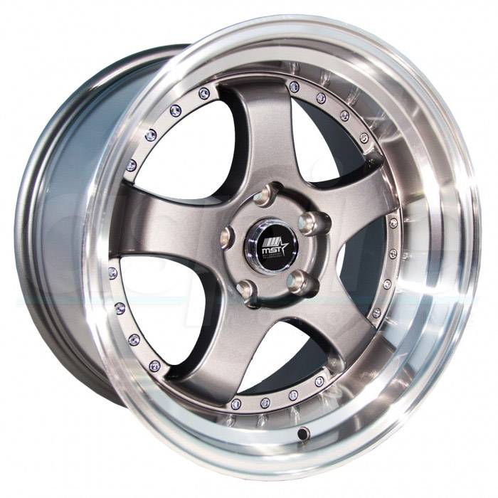 MST Wheels MT07 Gunmetal Machined Lip