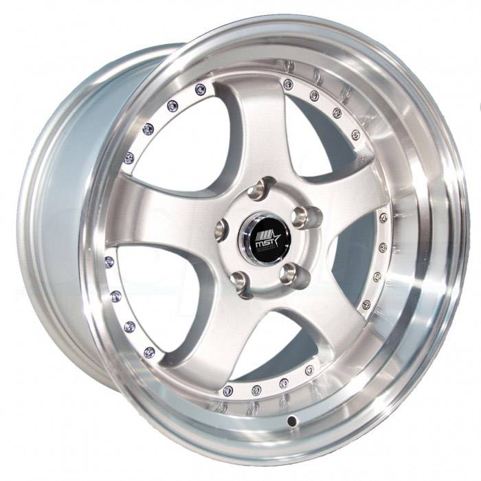 MST Wheels MT07 Silver Machined Lip