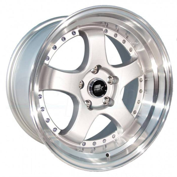 MST Wheels MT07 Silver Machined Lip