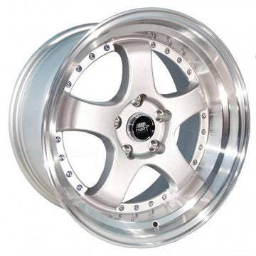 MST Wheels MT07 Silver Machined Lip