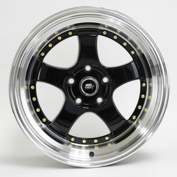 MST Wheels MT07 Black Machined Lip