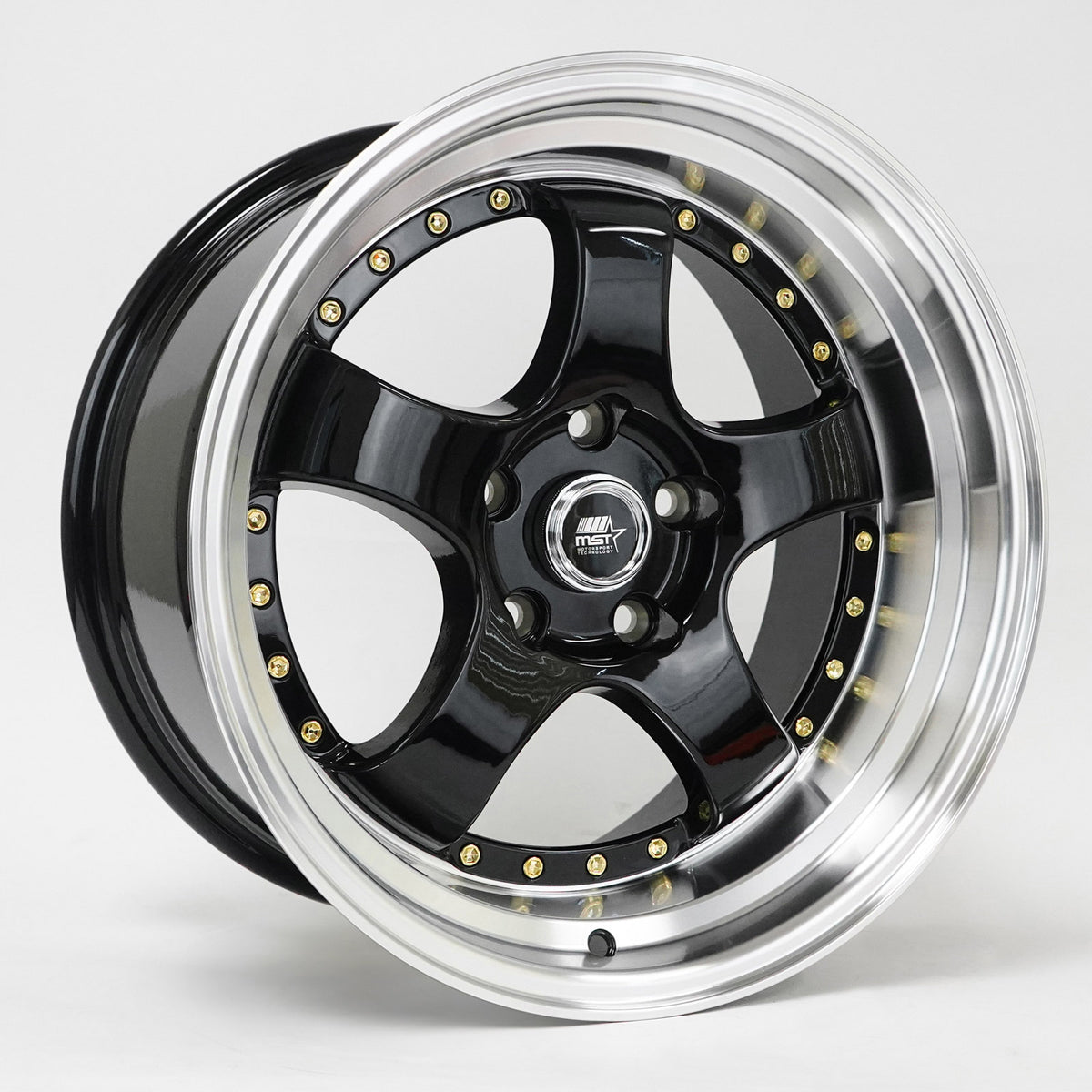 MST Wheels MT07 Black Machined Lip