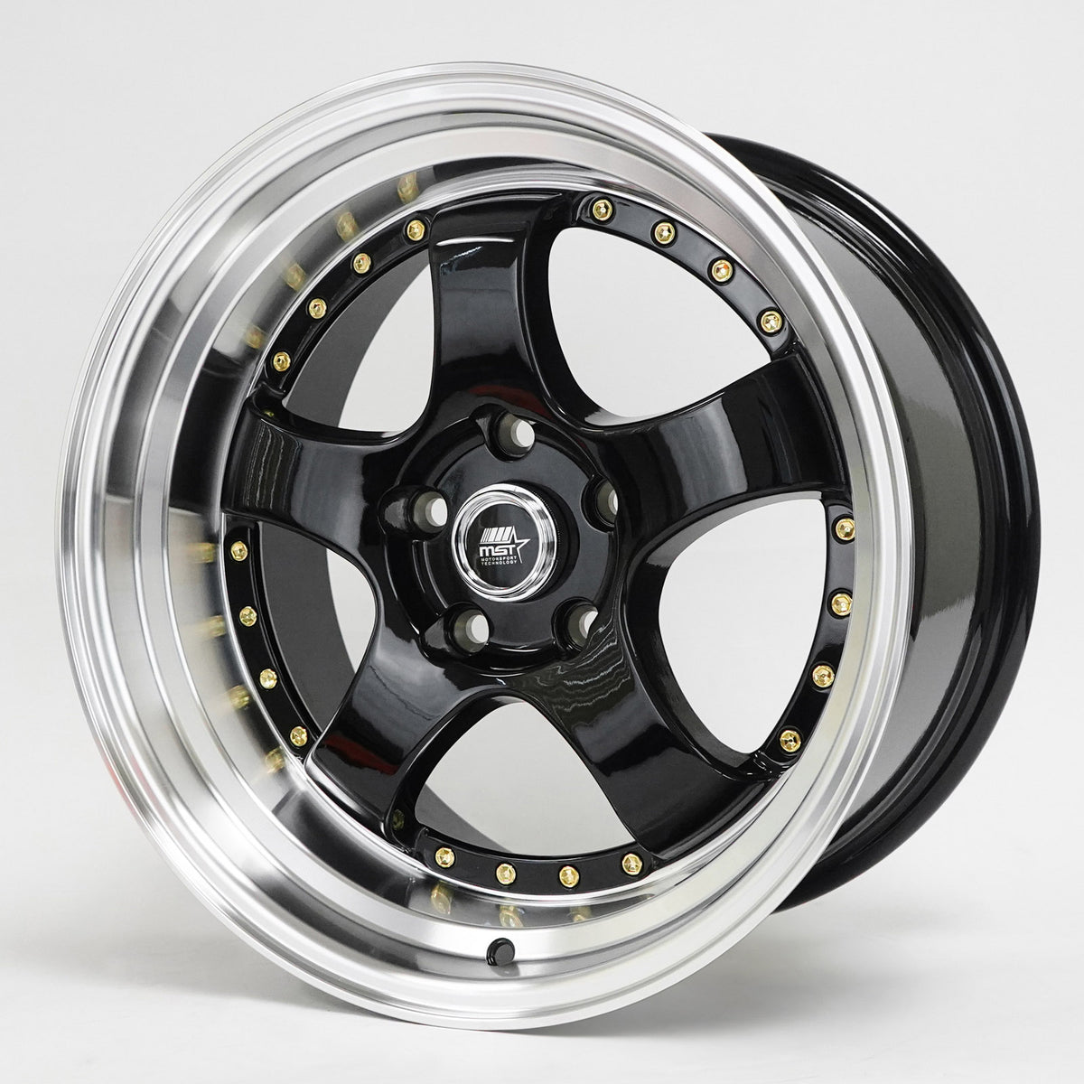 MST Wheels MT07 Black Machined Lip