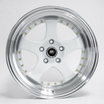MST Wheels MT07 White Machined Lip
