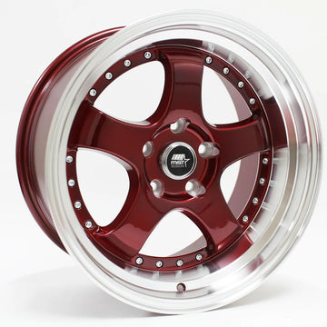 MST Wheels MT07 Candy Red Machined Lip