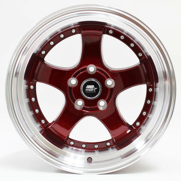 MST Wheels MT07 Candy Red Machined Lip