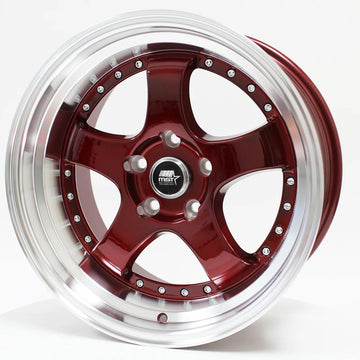 MST Wheels MT07 Candy Red Machined Lip