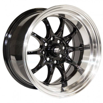 MST Wheels MT11 Black Machined Lip