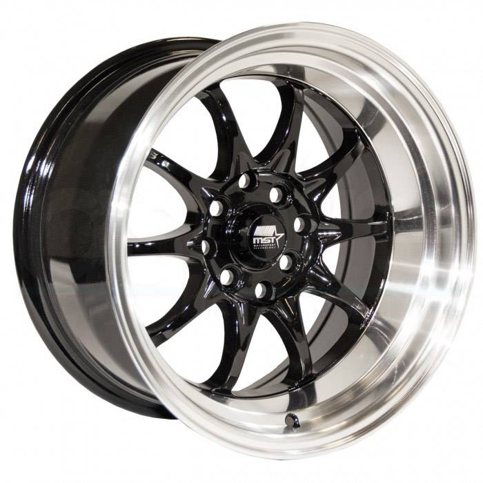 MST Wheels MT11 Black Machined Lip