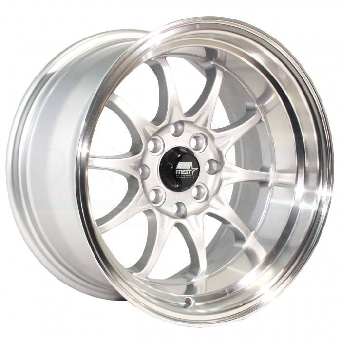 MST Wheels MT11 Silver Machined Lip