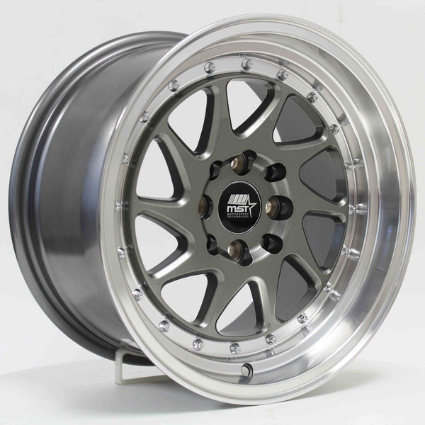 MST Wheels MT28 Gunmetal Machined Lip
