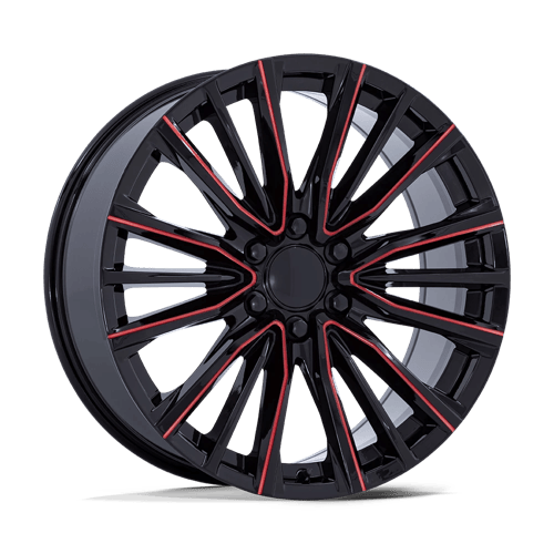 Performance Replicas Wheels PR223 Gloss Black Milled with Red Tint