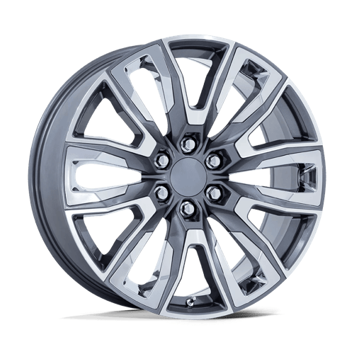 Performance Replicas Wheels PR225 Gloss Gunmetal Machined with Chrome Accents