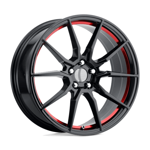 Performance Replicas Wheels PR193 Gloss Black Machined with Red Tint