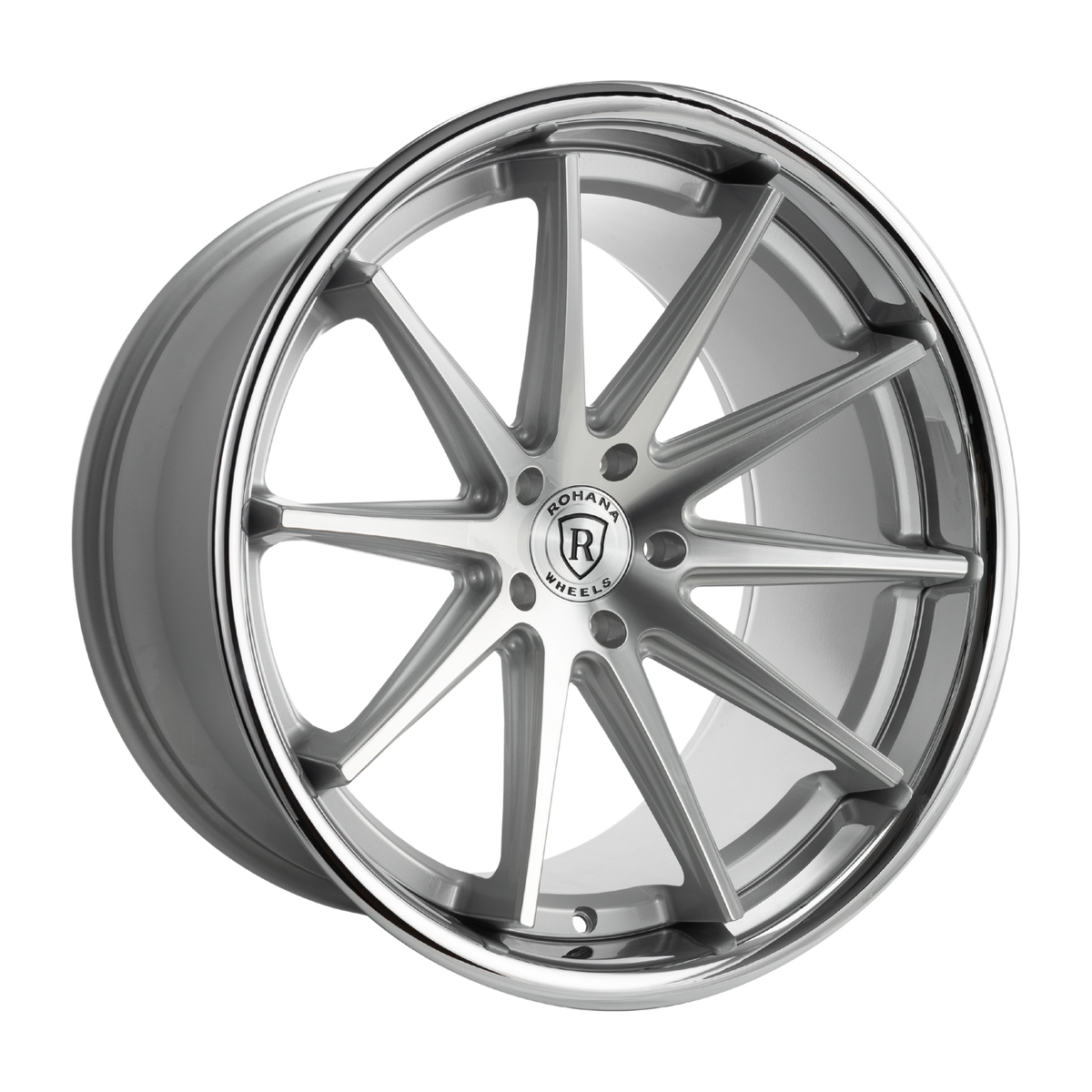Rohana Wheels RFC10 Machine Silver Chrome Lip
