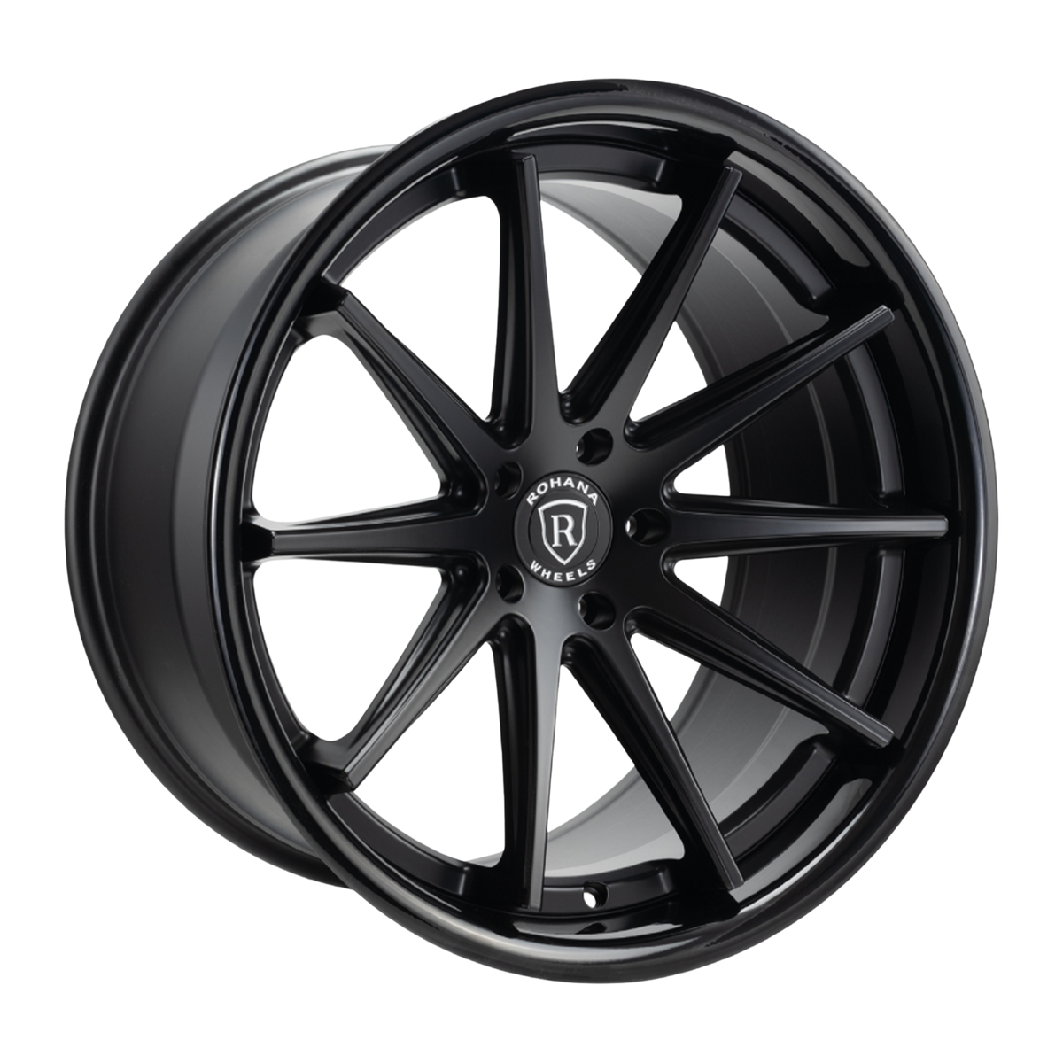 Rohana Wheels RFC10 Matte Black Gloss Black Lip