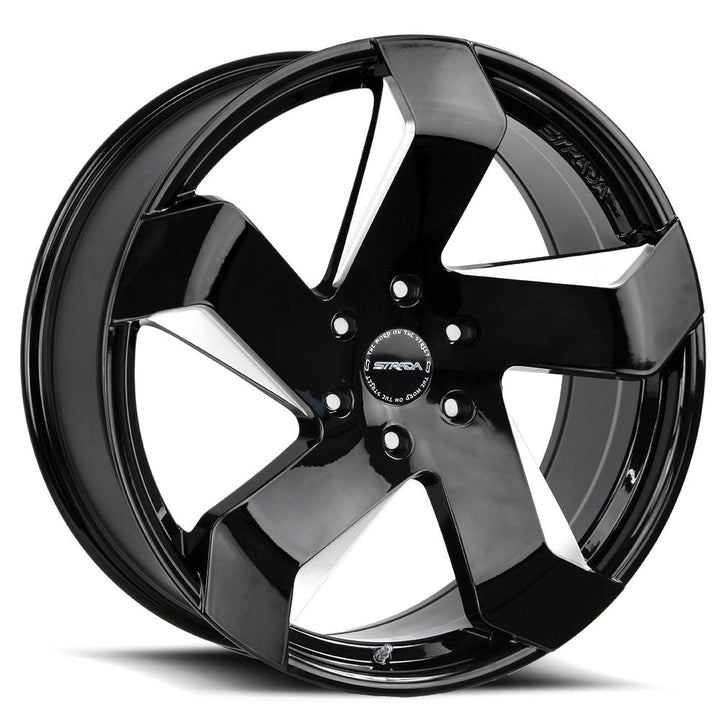 Strada Wheels S65 Coltello Black Milled - Wheels Outlet