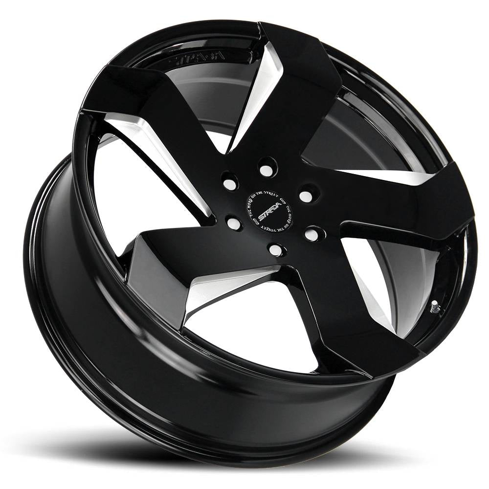 Strada Wheels S65 Coltello Black Milled - Wheels Outlet