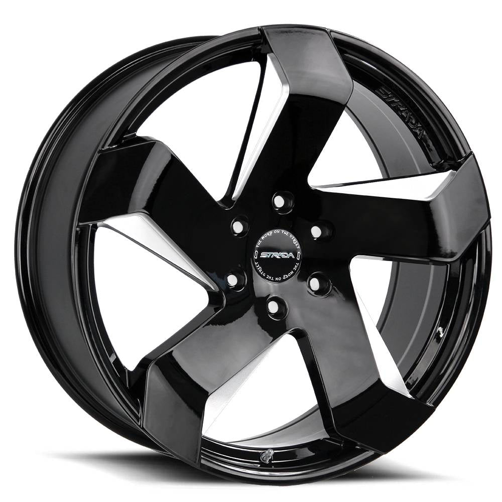 Strada Wheels S65 Coltello Black Milled - Wheels Outlet