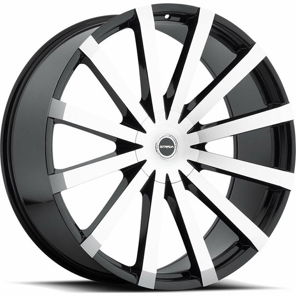 Strada Wheels S50 Gabbia Black Machine - Wheels Outlet