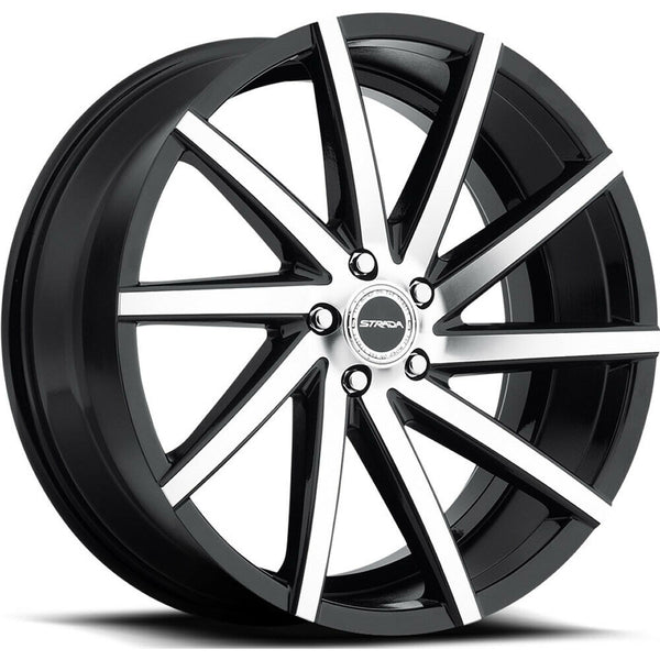 Strada Wheels S41 Sega Black Machine - Wheels Outlet