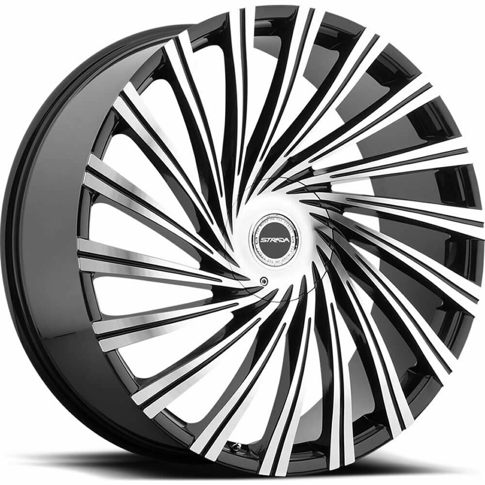 Strada Wheels S49 Tornado Black Machine - Wheels Outlet