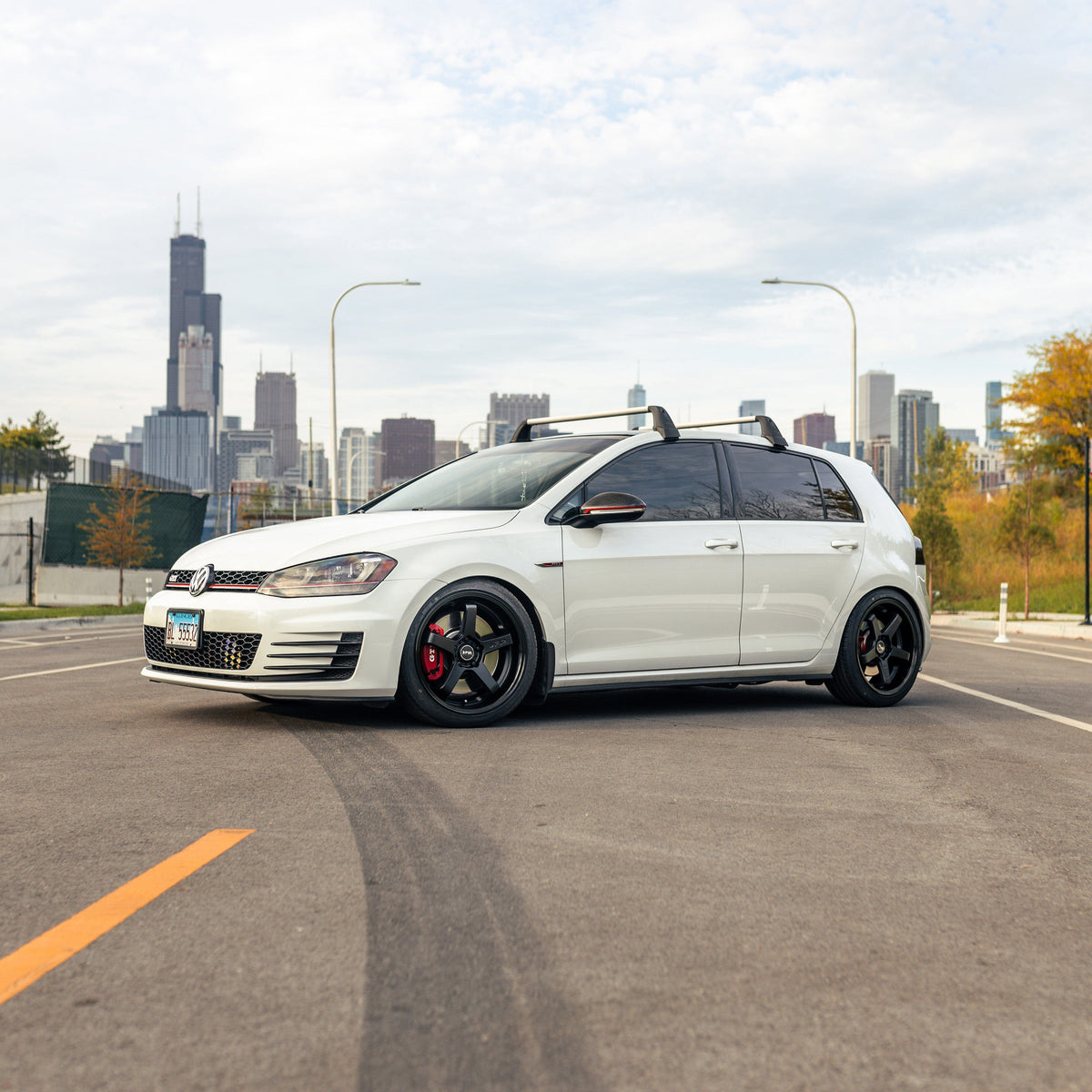 F1R Wheels FC5 Matte Black Gloss Black Lip