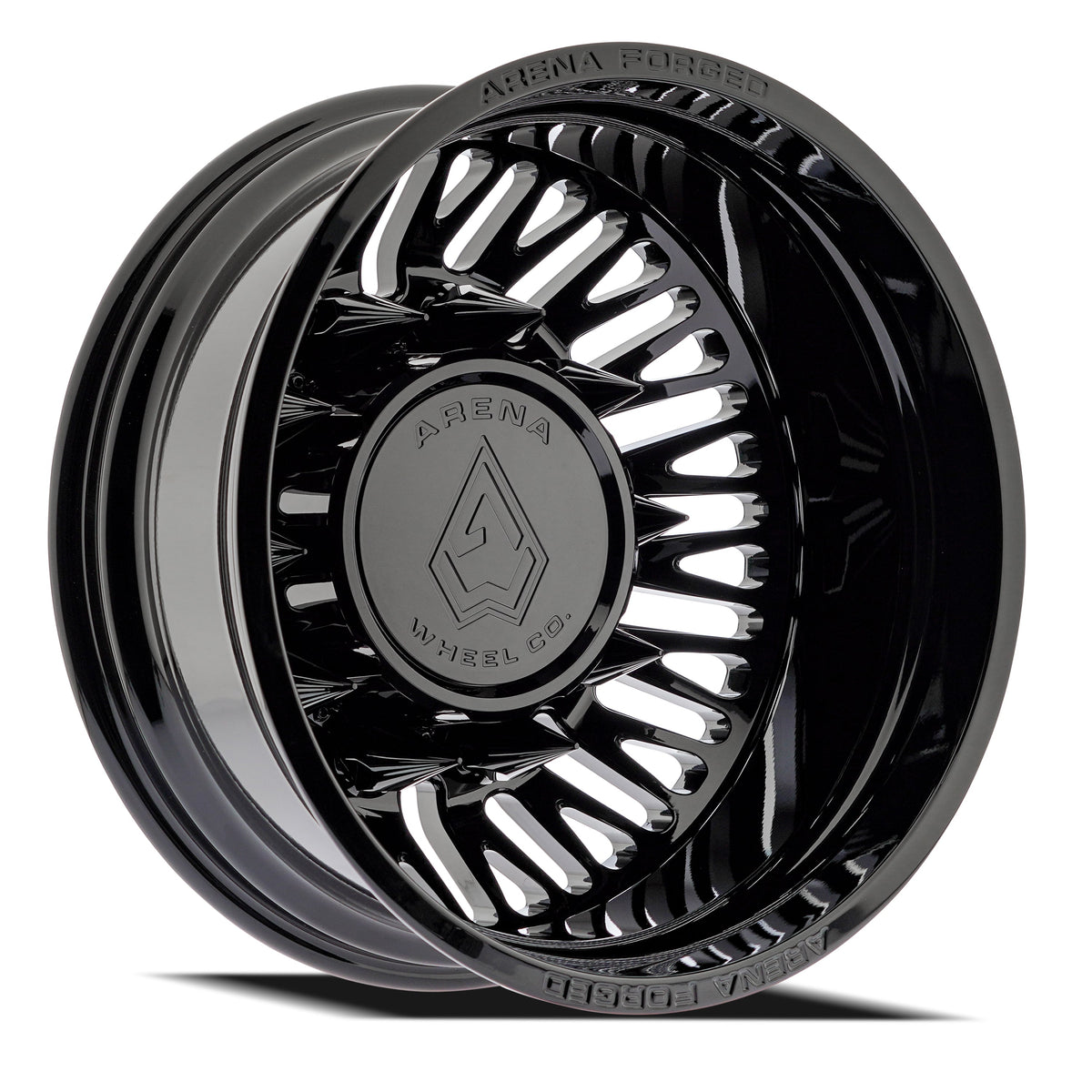 Arena Forged Wheels AF101 Casino Dually Gloss Black Rear Outer