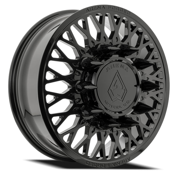 Arena Forged Wheels AF104 Stealth Dually Gloss Black Front 8 lug