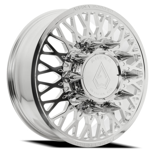 Arena Forged Wheels AF104 Stealth Dually Milled and Polished Front 8 lug