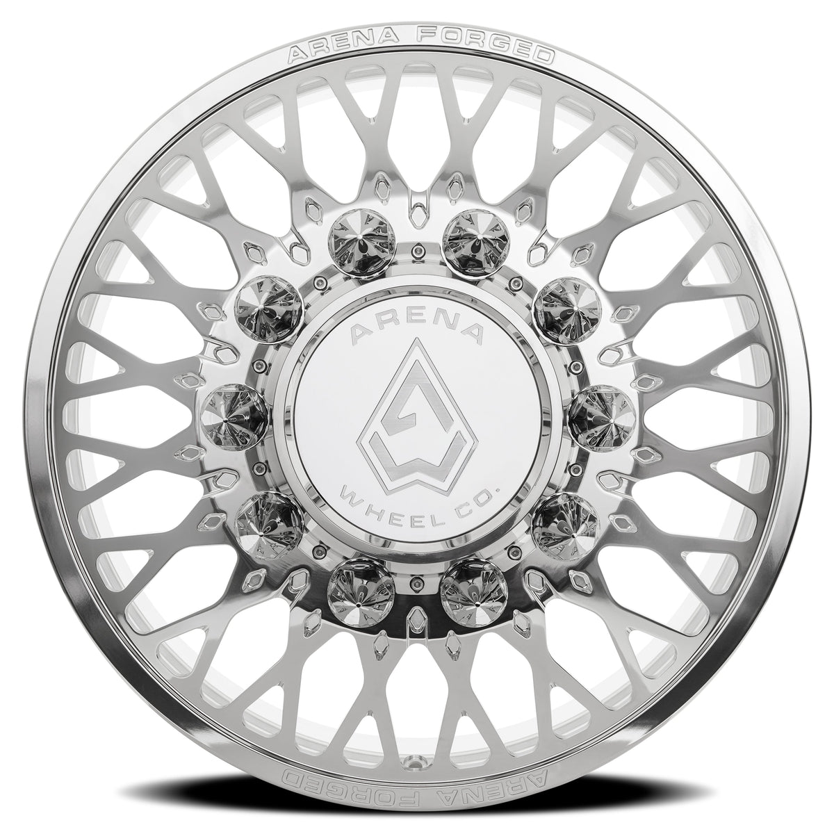 Arena Forged Wheels AF104 Stealth Dually Milled and Polished Front 8 lug