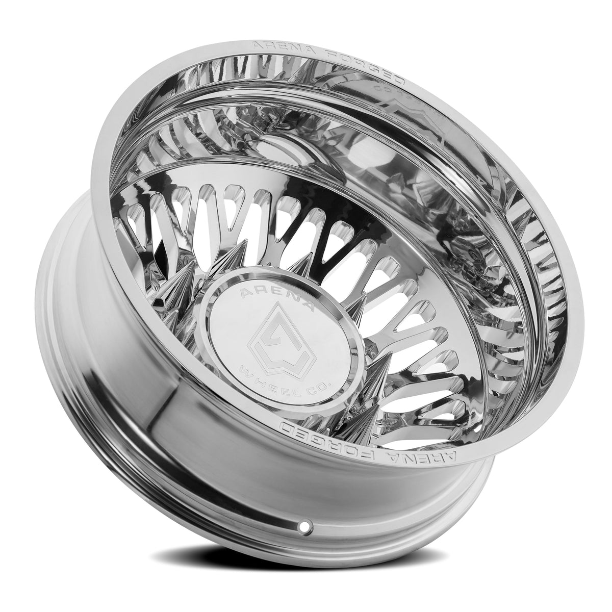 Arena Forged Wheels AF104 Stealth Dually Milled and Polished Rear Outer 10 lug