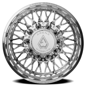 Arena Forged Wheels AF104 Stealth Dually Milled and Polished Rear Outer 10 lug