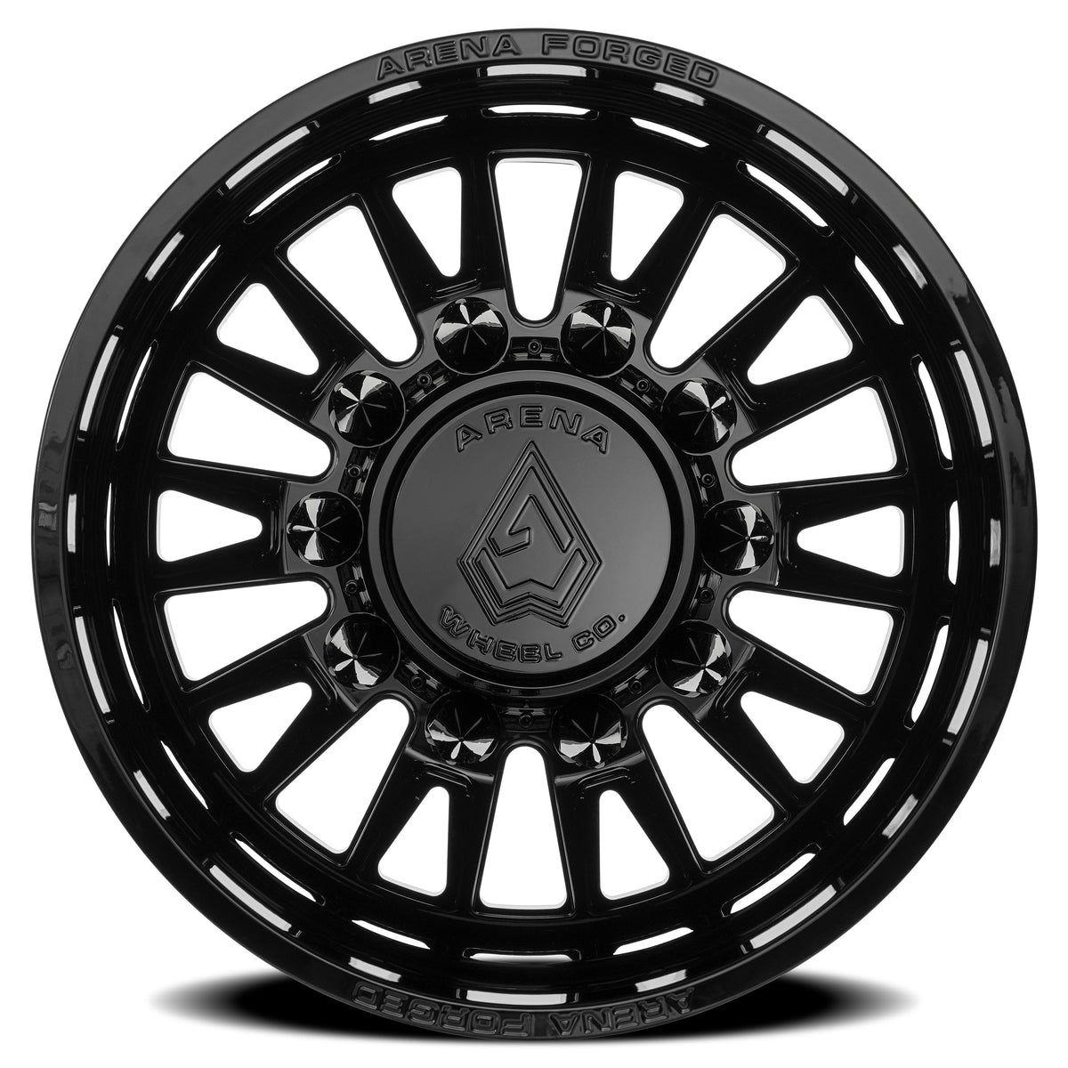 Arena Forged Wheels AF105 Imperial Dually Gloss Black Rear Outer 8 lug
