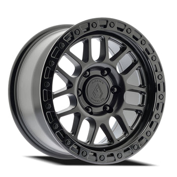 Arena Wheels A119 Boost Satin Black Center Gloss Black Lip 6 lug