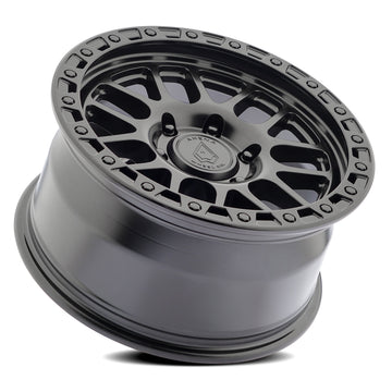 Arena Wheels A119 Boost Satin Black Center Gloss Black Lip 6 lug