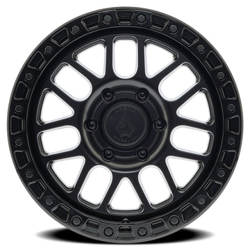 Arena Wheels A119 Boost Satin Black Center Gloss Black Lip 6 lug