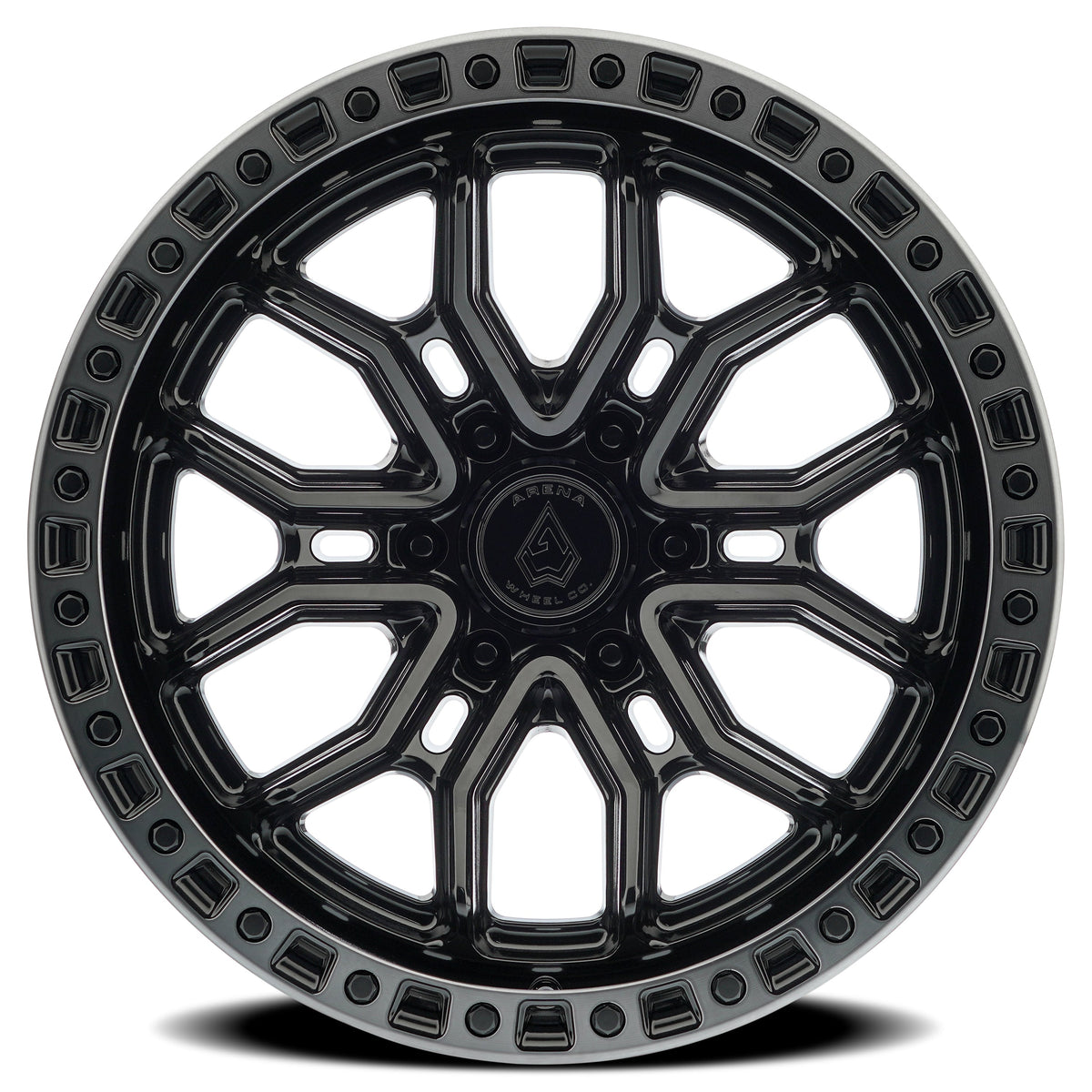Arena Wheels A120 Terra Gloss Black Center Machined DDT Lip