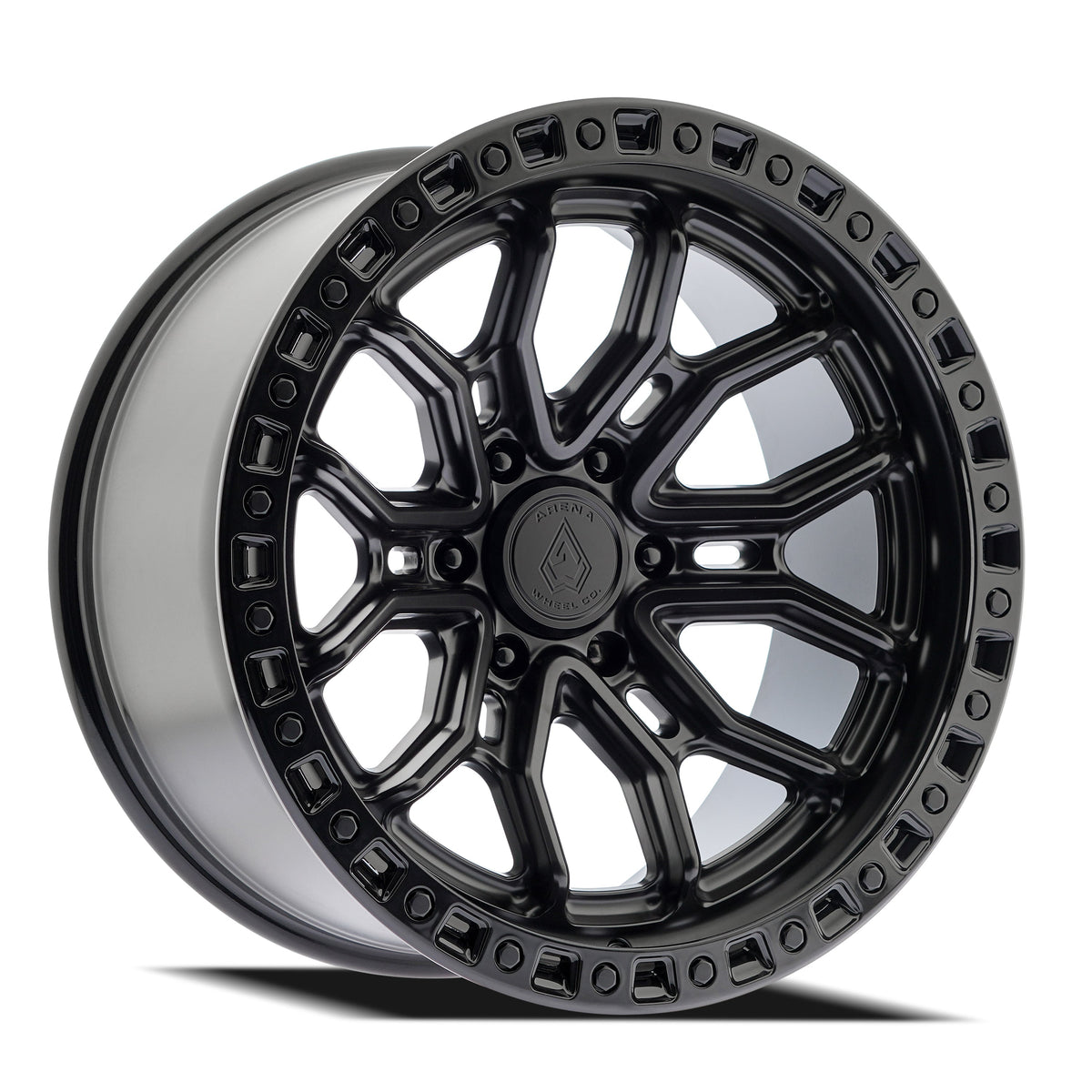 Arena Wheels A120 Terra Satin Black Center Gloss Black Lip